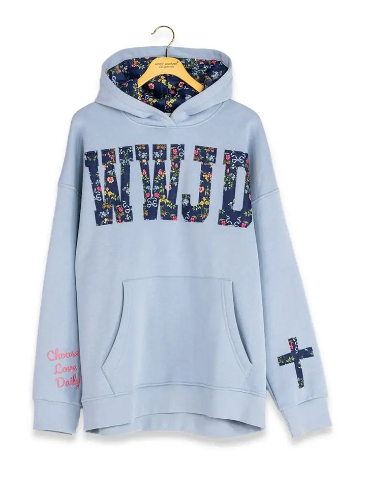 Blue WWJD Hoodie