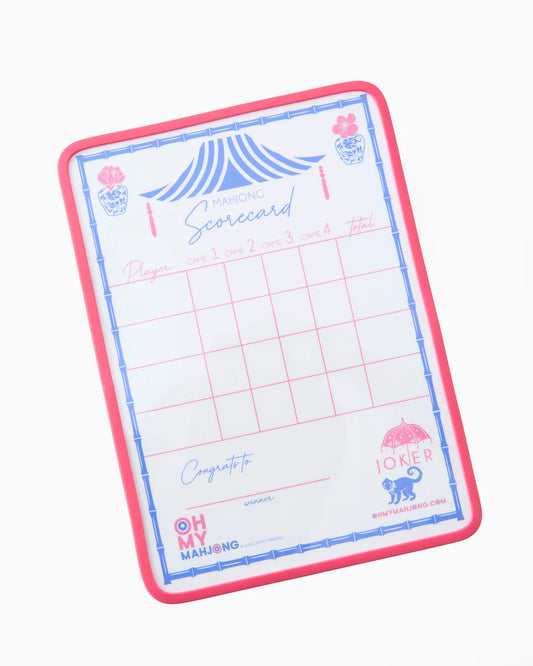Mahjong Chinoiserie Scorecard