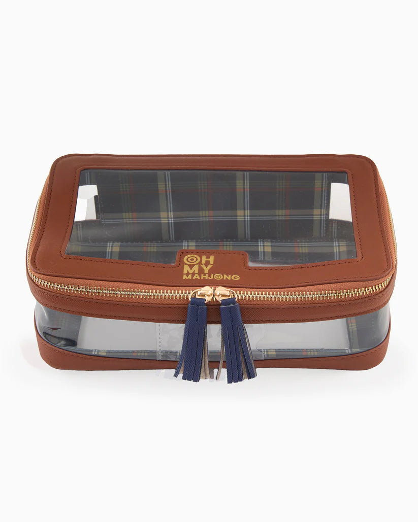 Mahjong Tile Storage Bag Cognac
