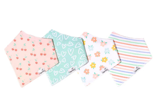 Cheery Bandana Bib Set (4-Pack)