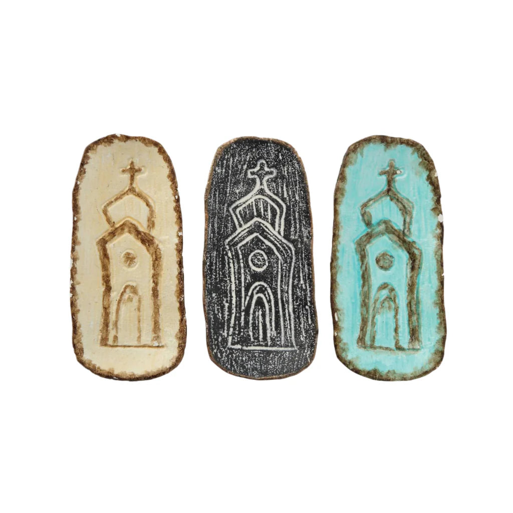 Cast Iron Dish with Church