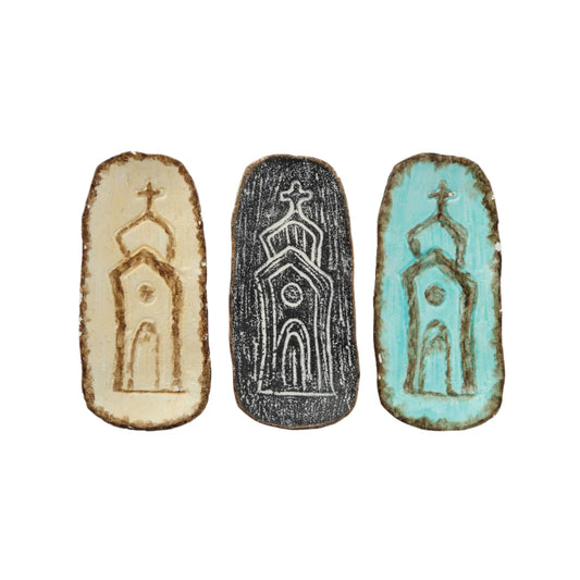 Cast Iron Dish with Church