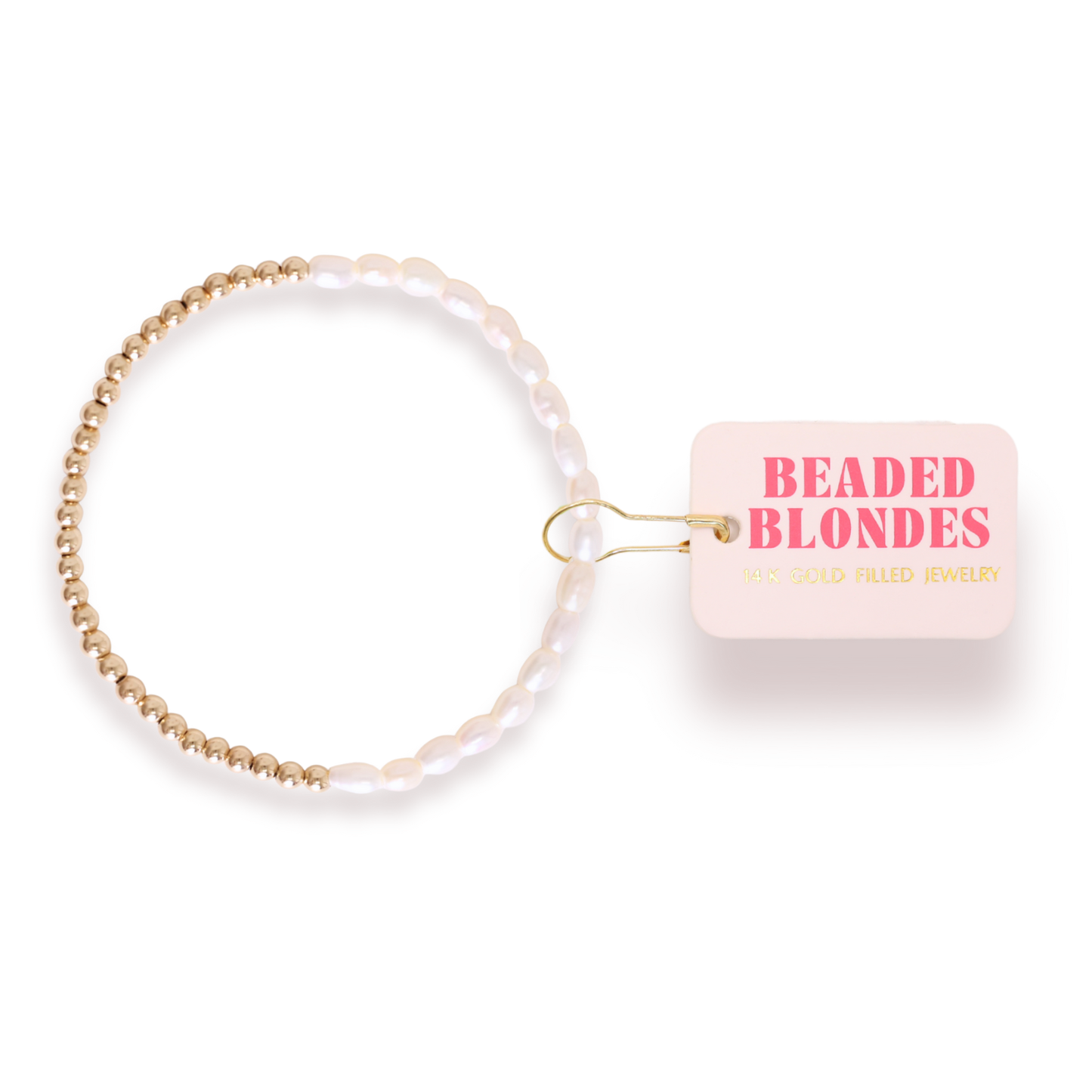 Hannah Pearl Bracelet in Gold: Standard 6.75 Inch