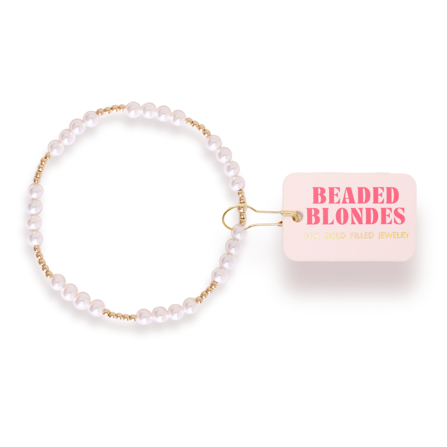 Scottie Bracelet in Gold with Pearl: Standard 6.75 Inch