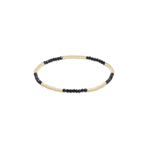 BLISSFUL PATTERN 2MM BEAD  BRACELET - FACETED HEMATITE