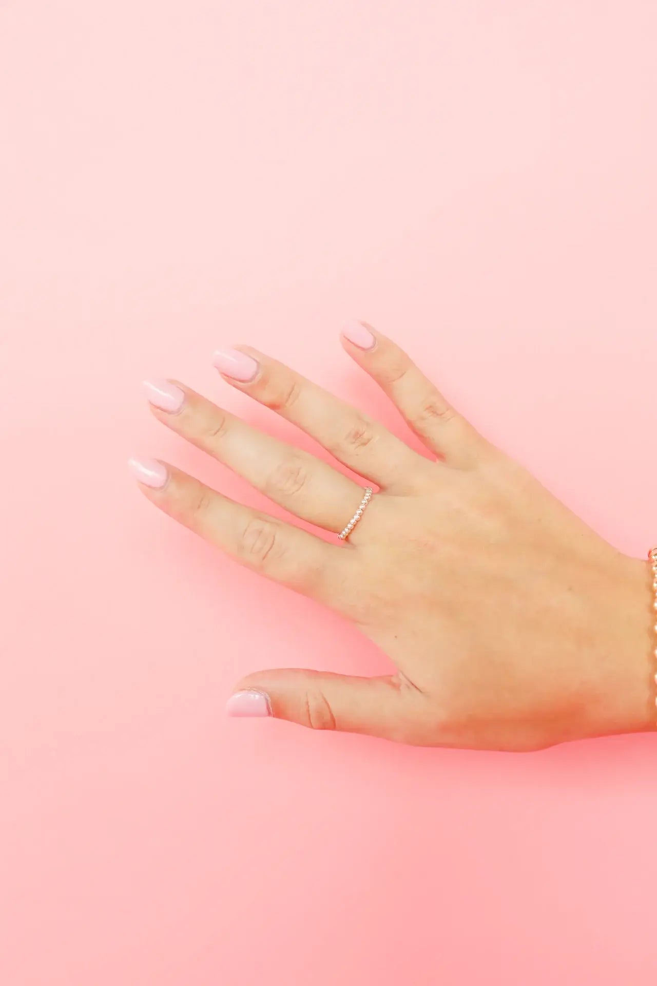 Lexi Beaded Band in Silver: 9/10