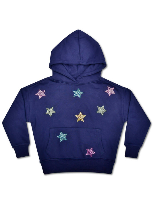 Sparkling Stars Navy Hoodie Sweatshirt