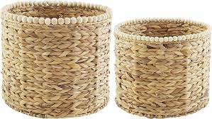 Hyacinth Bead Basket Set of 2