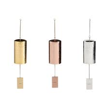 Hammered Metal Windchime Gold