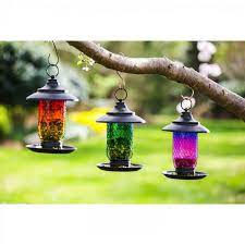 Glass and Metal Bird Feeder