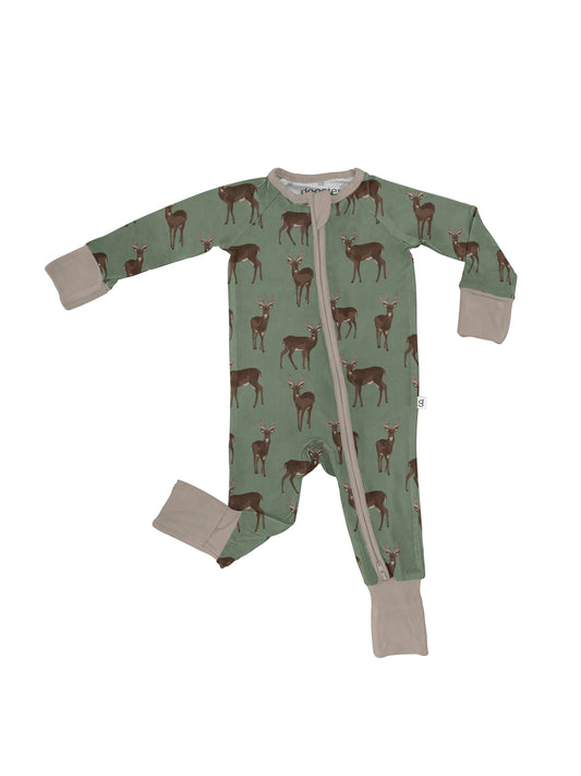 Deer - LS Convertible Zip PJs