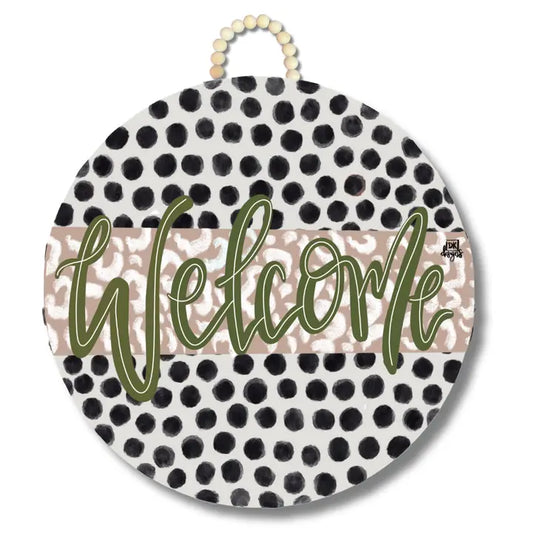 Mocha Zoey Welcome Doorhanger