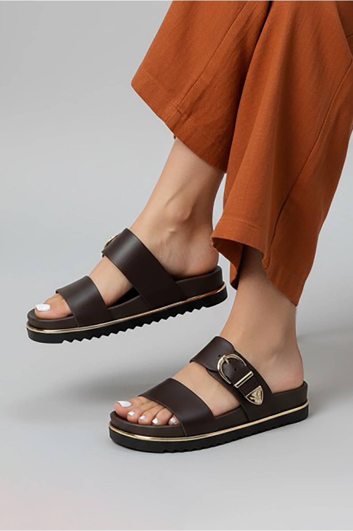 Women's Double-Strap Platform Slide