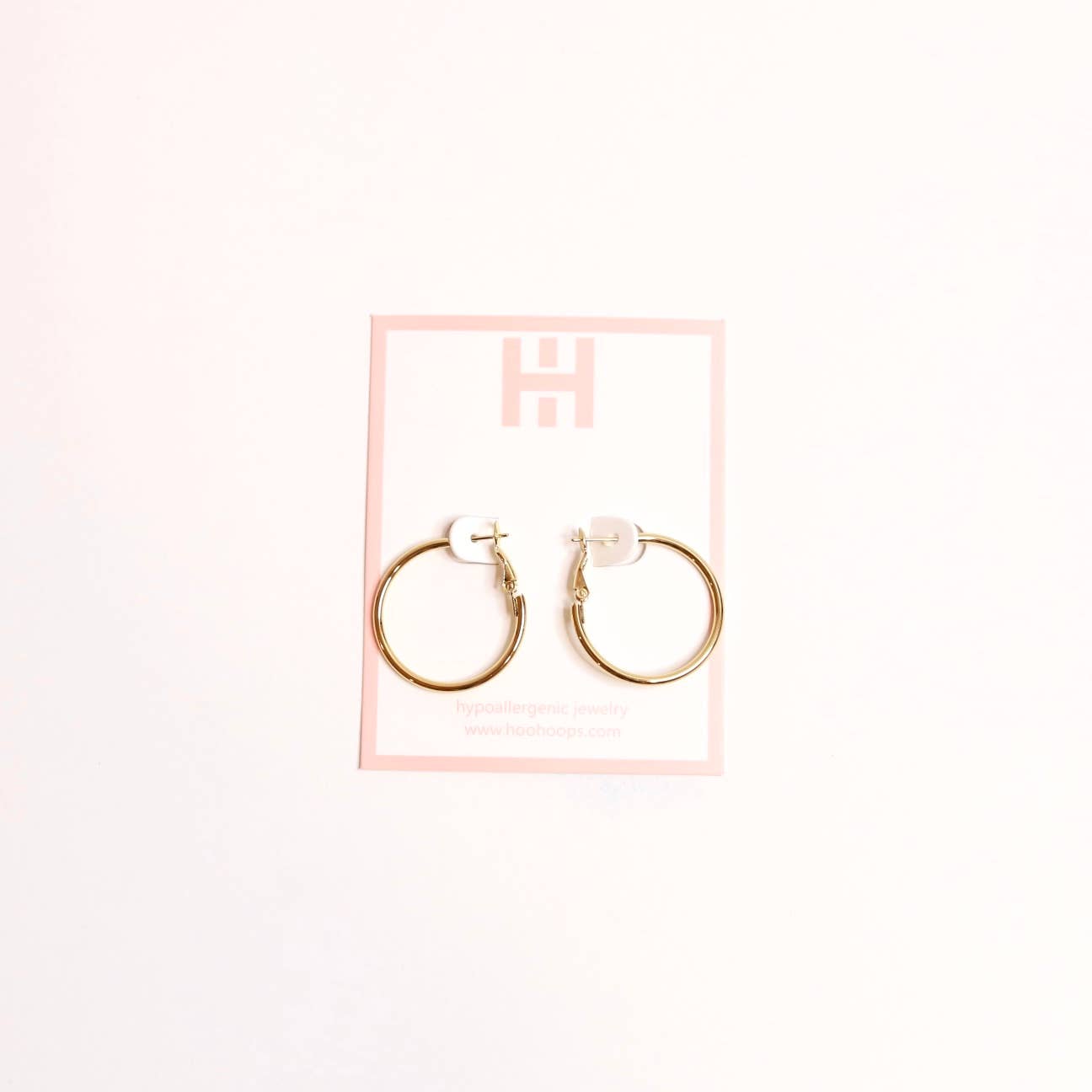 Waterproof Small Skinny Hoop Earrings : Yellow Gold
