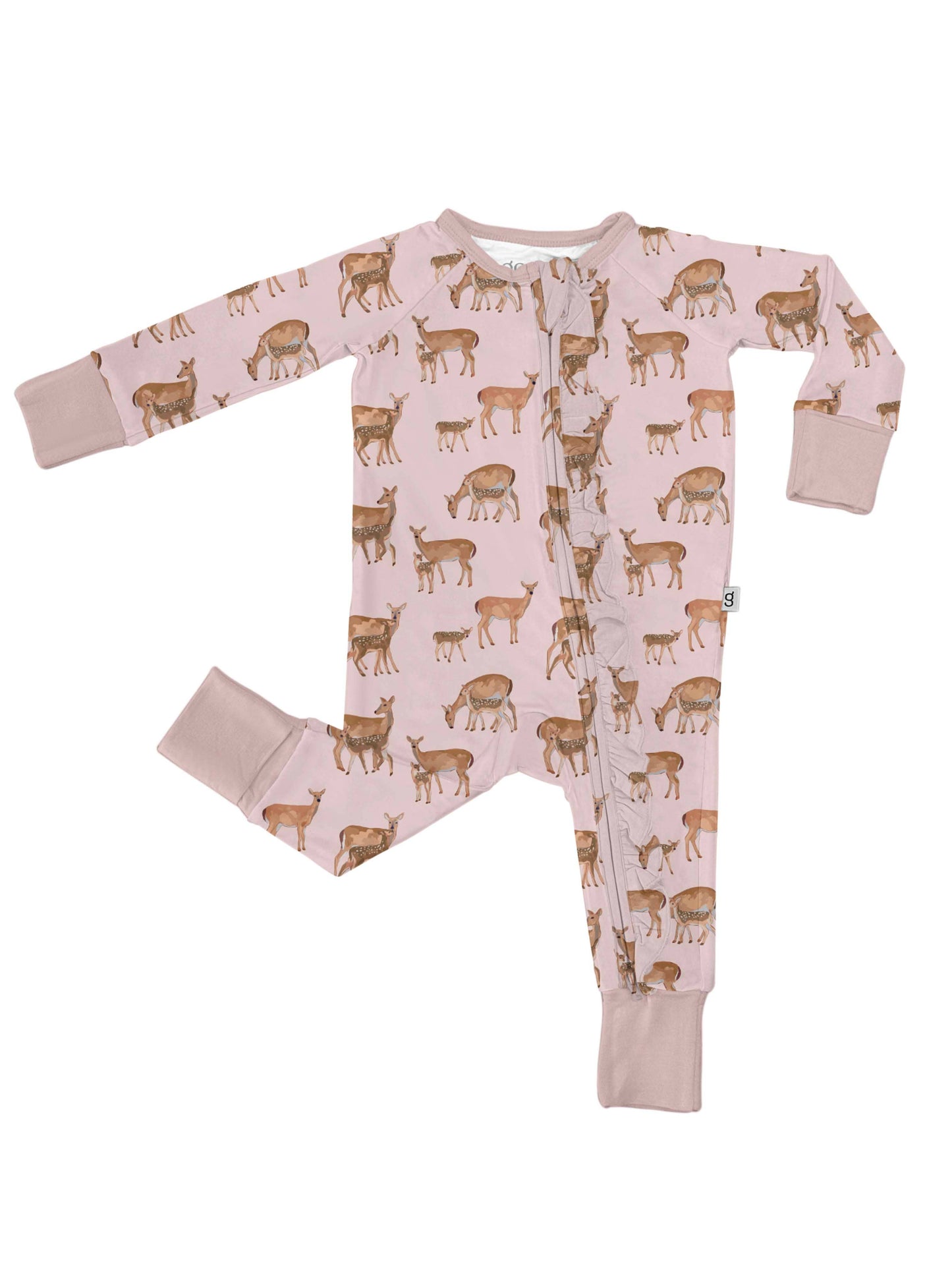 Does & Fawns - LS Convertible Zip PJs