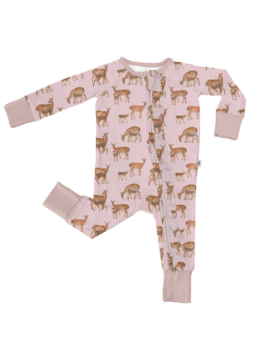Does & Fawns - LS Convertible Zip PJs