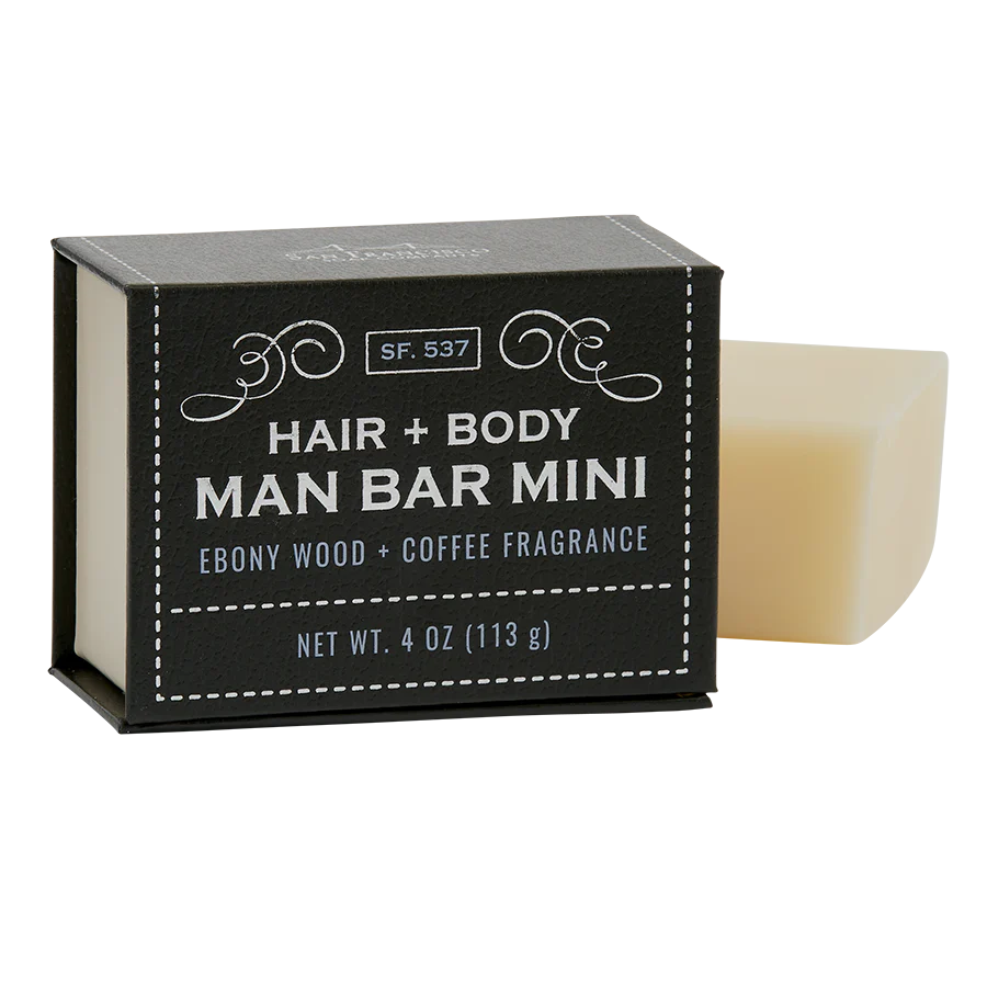 Man Bar Mini Hair and Body Ebony Wood and Coffee