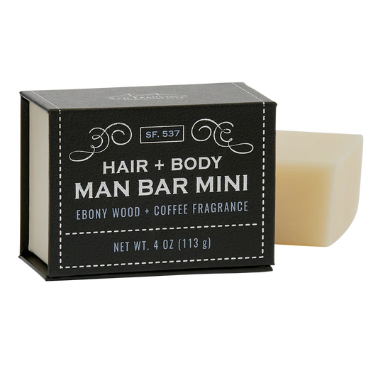 Man Bar Mini Hair and Body Ebony Wood and Coffee