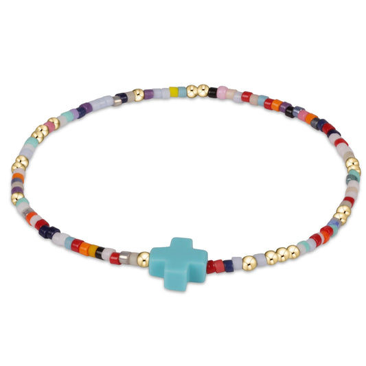 EGIRL HOPE UNWRITTEN SIGNATURE CROSS BRACELET - HOT MESS