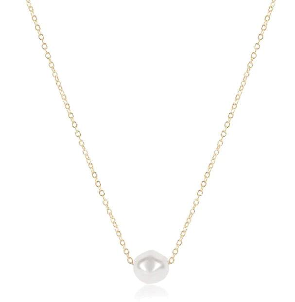 16" NECKLACE GOLD - ADMIRE  PEARL
