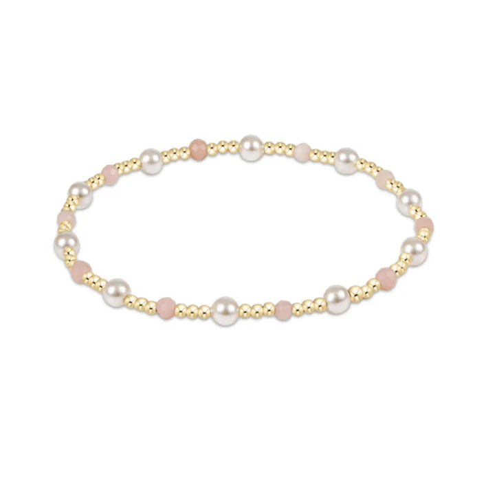 Pearl Sincerity 4mm Gem Bracelet - Pink Opal