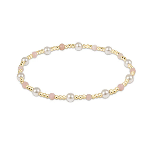 Pearl Sincerity 4mm Gem Bracelet - Pink Opal