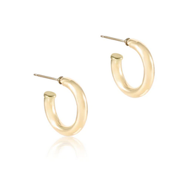 ROUND GOLD 0.5" POST HOOP - 4MM - SMOOTH