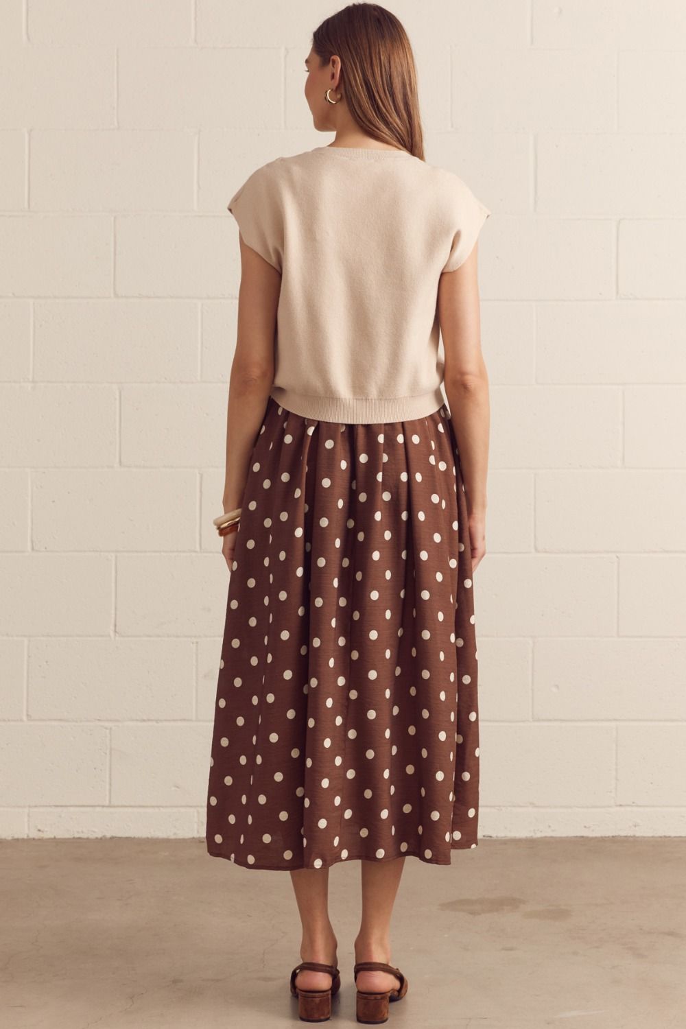 Layered Polka Dot Dress Set
