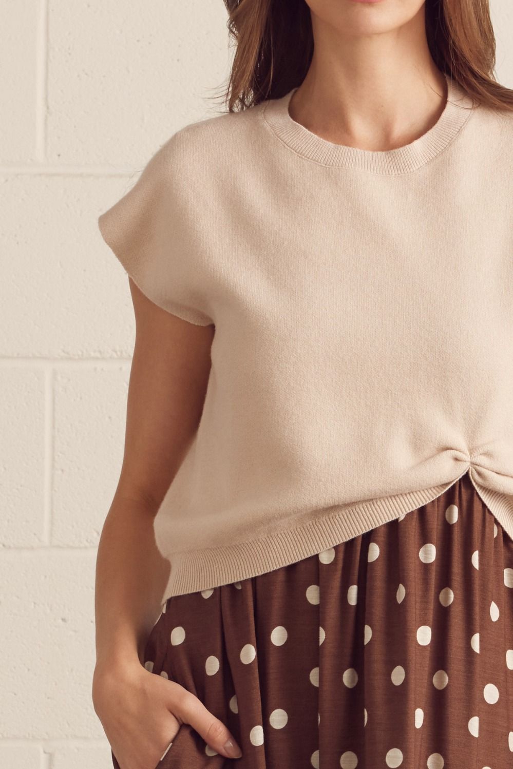 Layered Polka Dot Dress Set