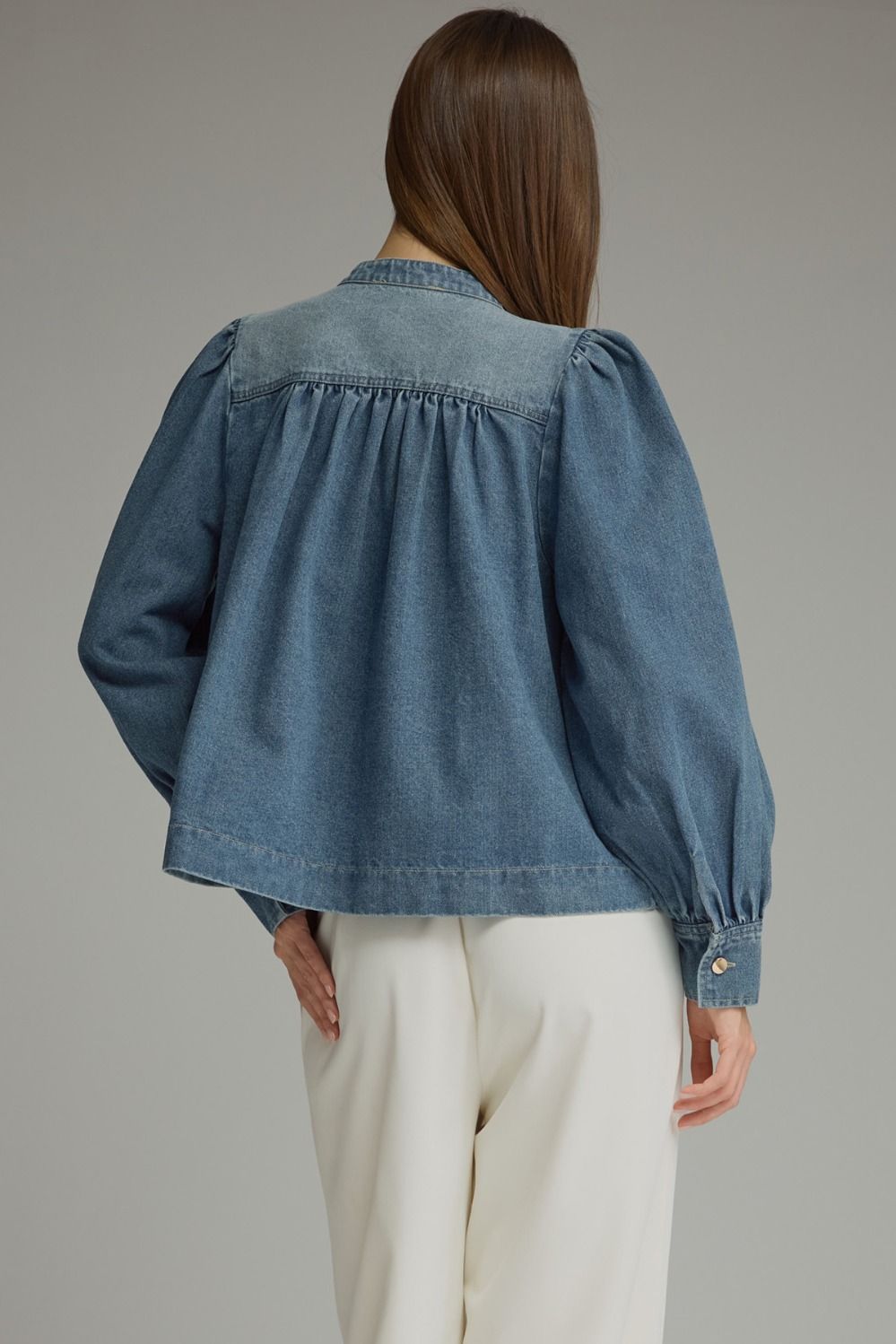 Puff Sleeve Denim Jacket