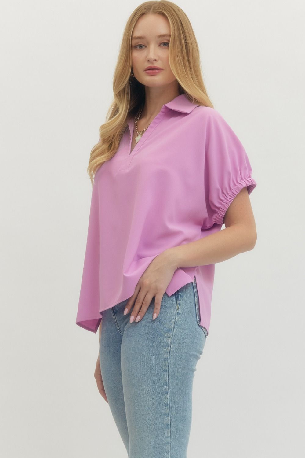 Split Collar Top