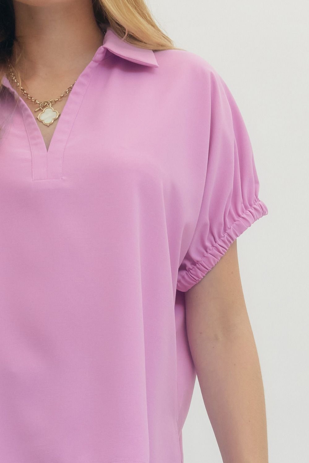 Split Collar Top