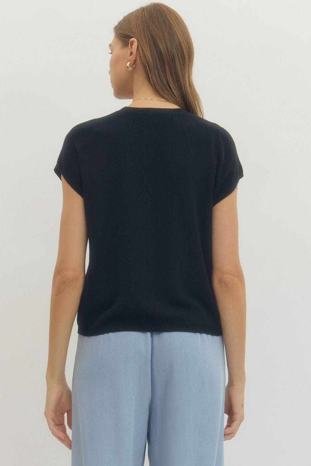 Knit Cap Sleeve Top
