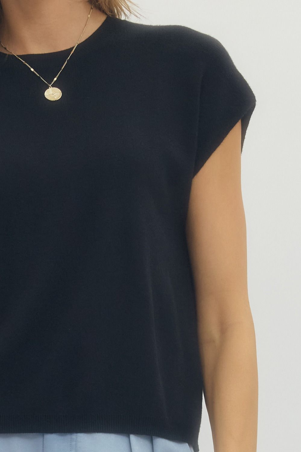 Knit Cap Sleeve Top