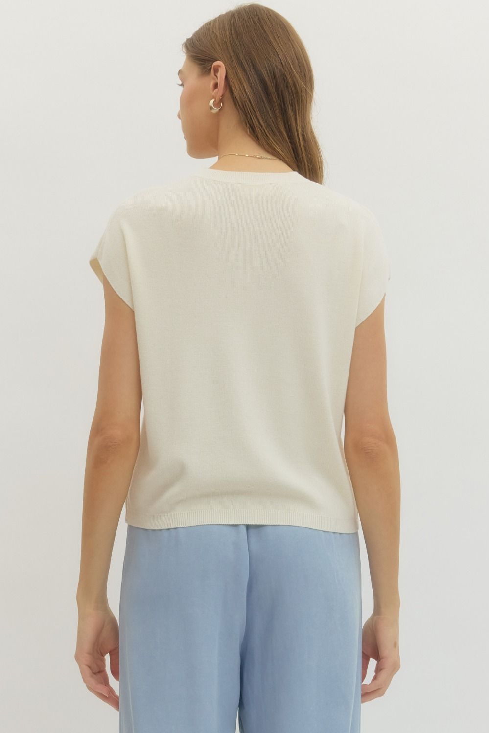 Knit Cap Sleeve Top