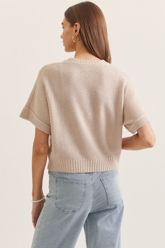 Oatmeal Cropped Sweater