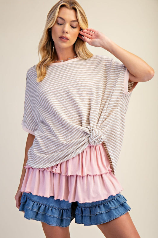 Striped Thermal Knit Top