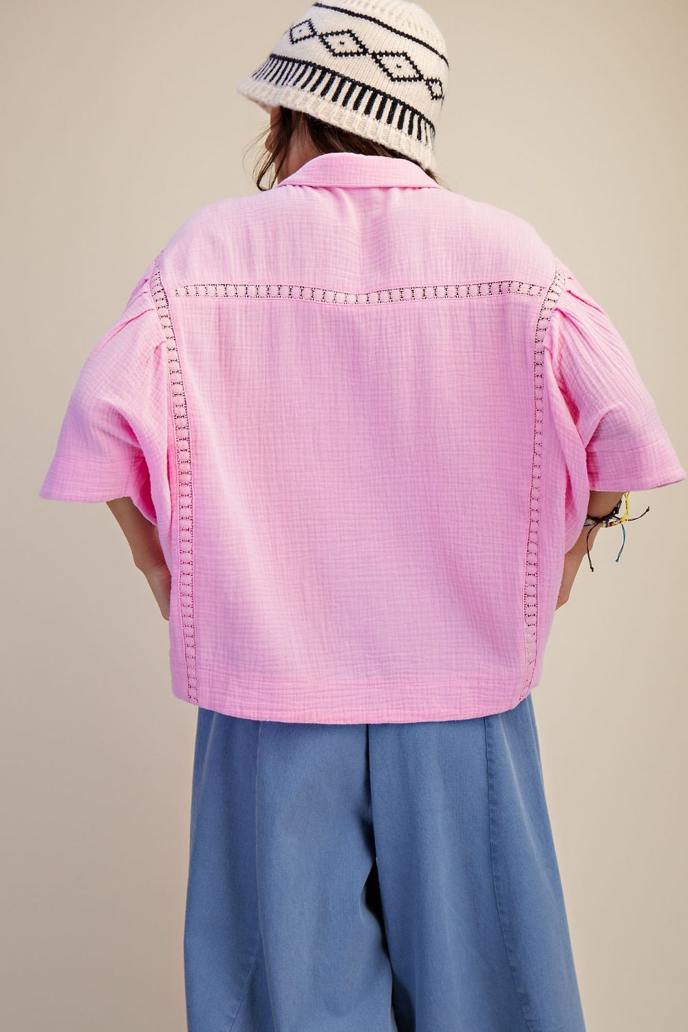 Washed Gauze Button Down Shirt