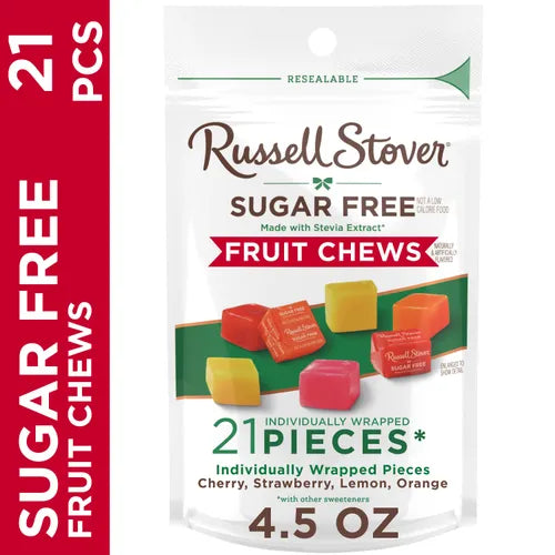 Sugar Free Fruit Chews Candy, 4.5 Oz. Bag