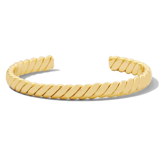 Bracelet Classic Twisted Cable Cuff Bracelet Gold