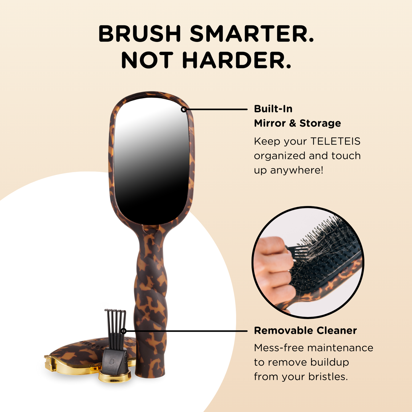 Boar Bristle Hair Brush | Tortoise