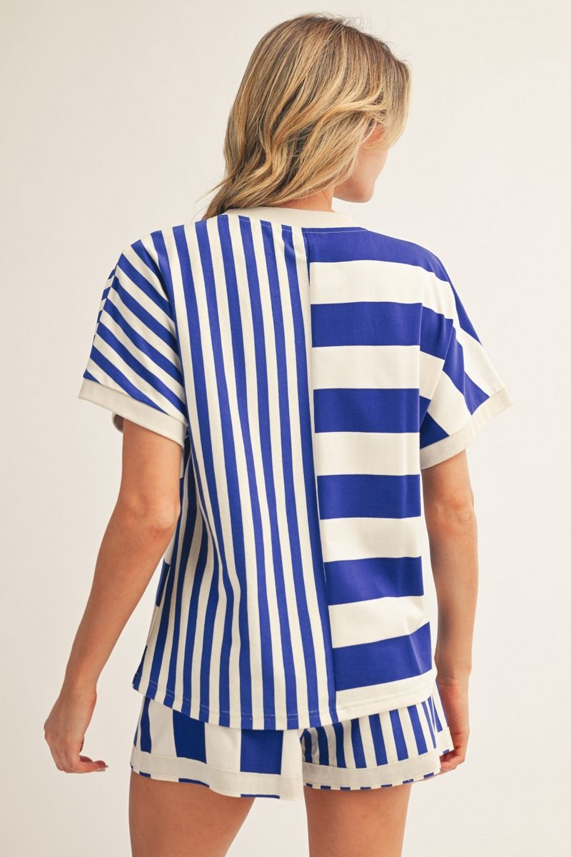 Royal Color Block Top