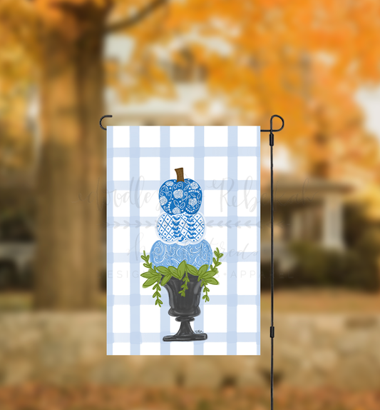 Chinoiserie Stack Topiary Garden Flag