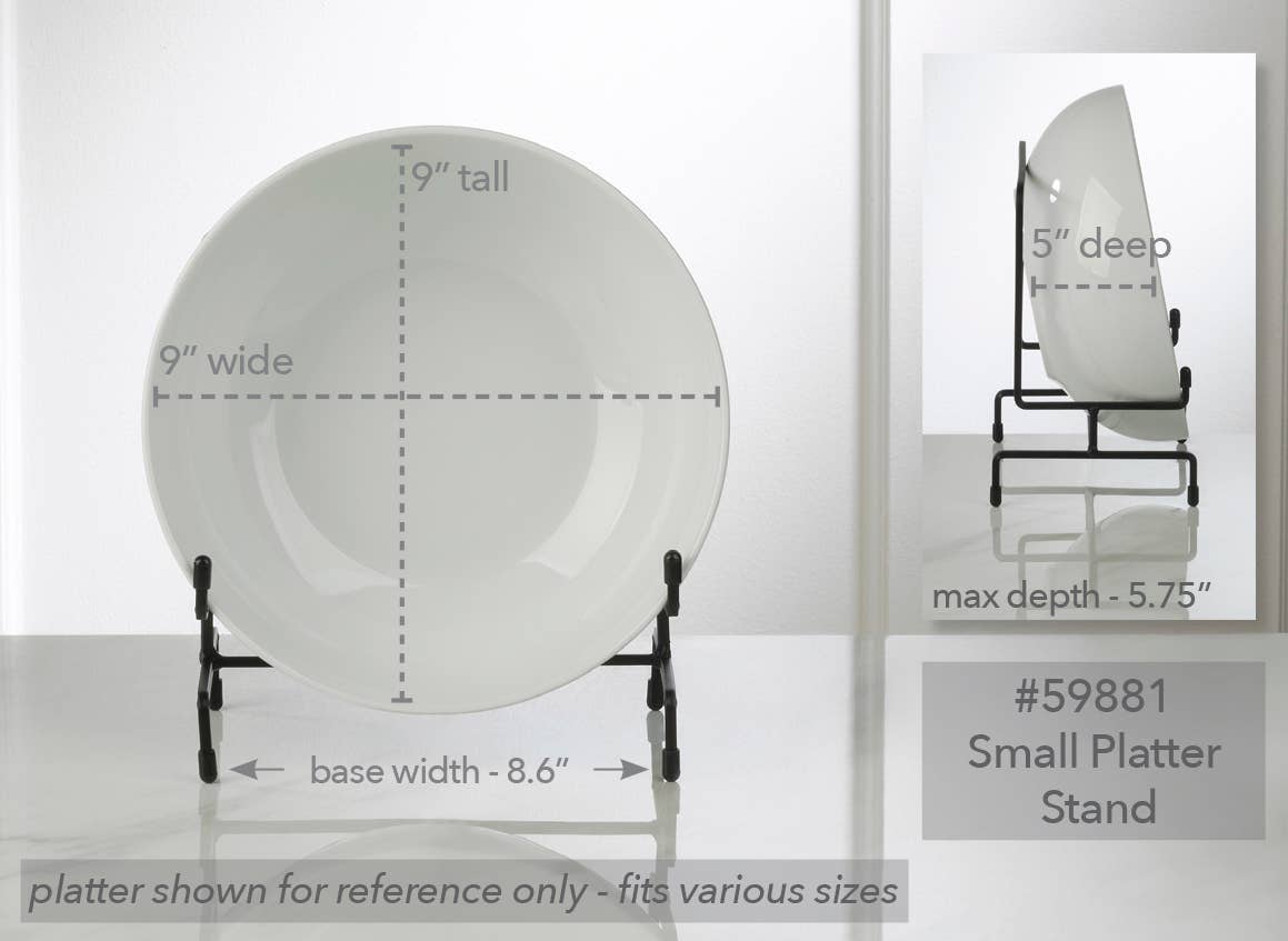Platter Stand: Black / Small