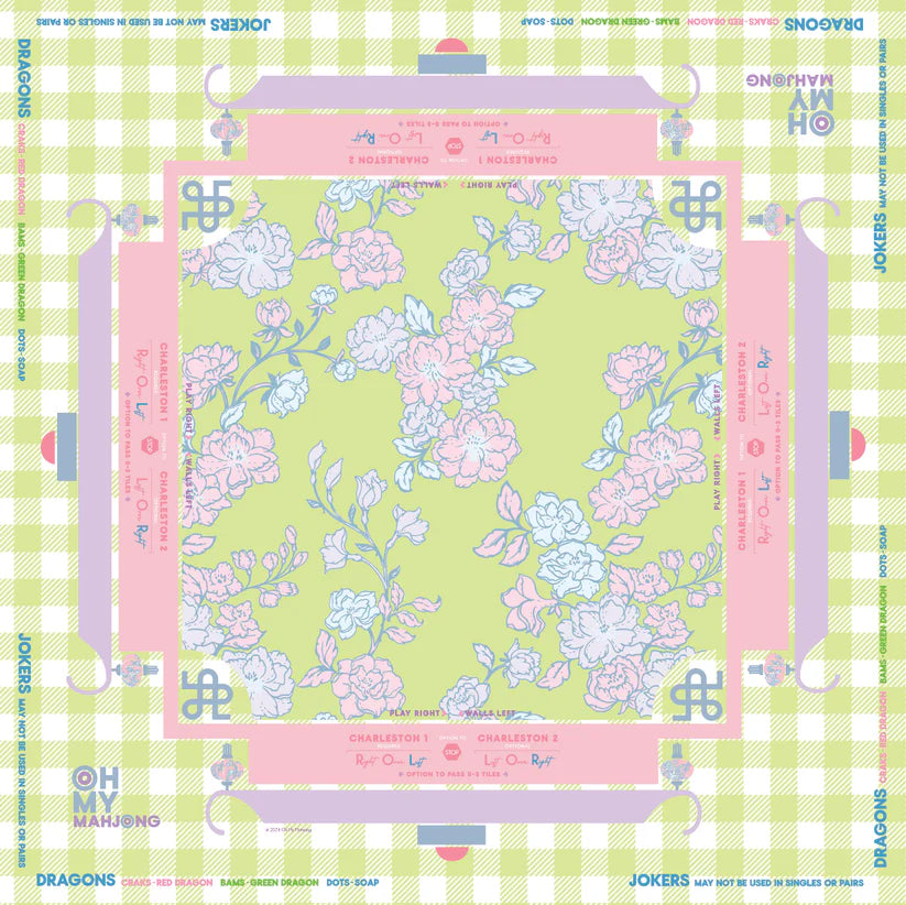Garden Party Mahjong Mat In Tube