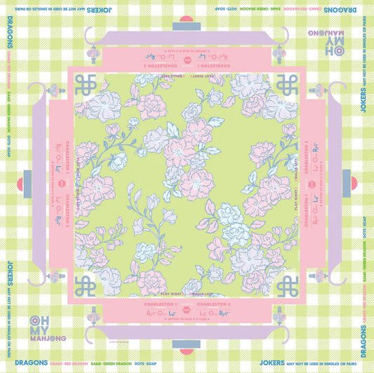 Garden Party Mahjong Mat In Tube