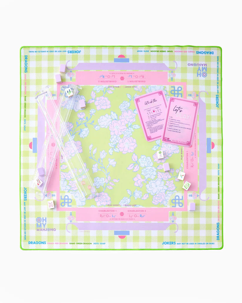 Garden Party Mahjong Mat In Tube