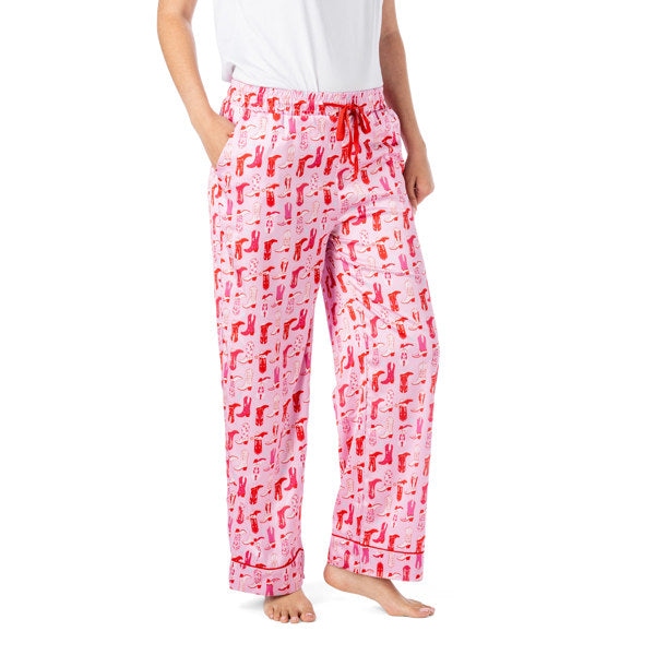 Hello Mello Satin PJ Pant Bootie Sleep