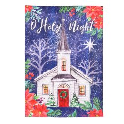 Holy Night Moire Garden Flag