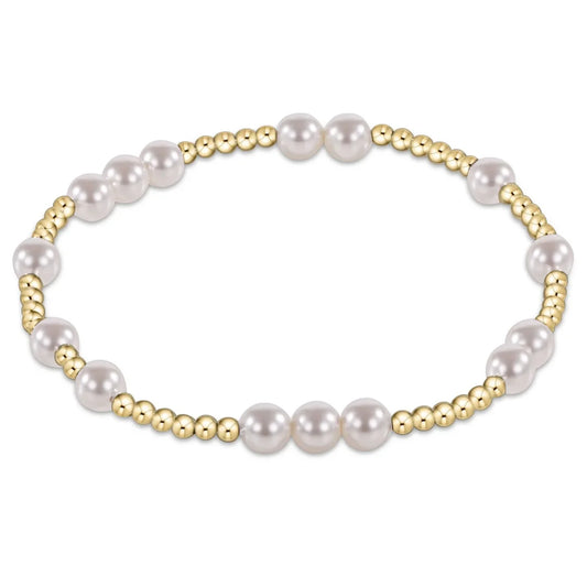 HOPE UNWRITTEN 5MM BEAD  BRACELET - PEARL